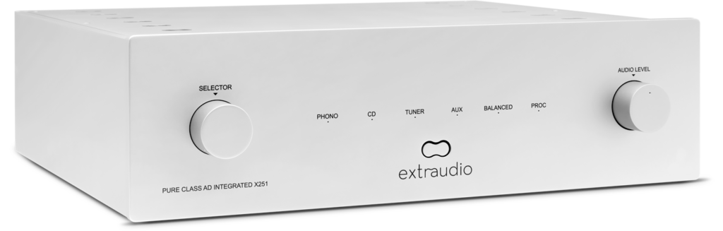 X251 Integrated Amplifier solid-state (front-lateral) | Extraudio